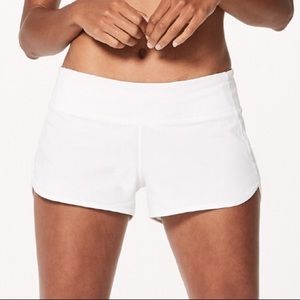 Lulu Lemon White Speed Shorts “2.5”